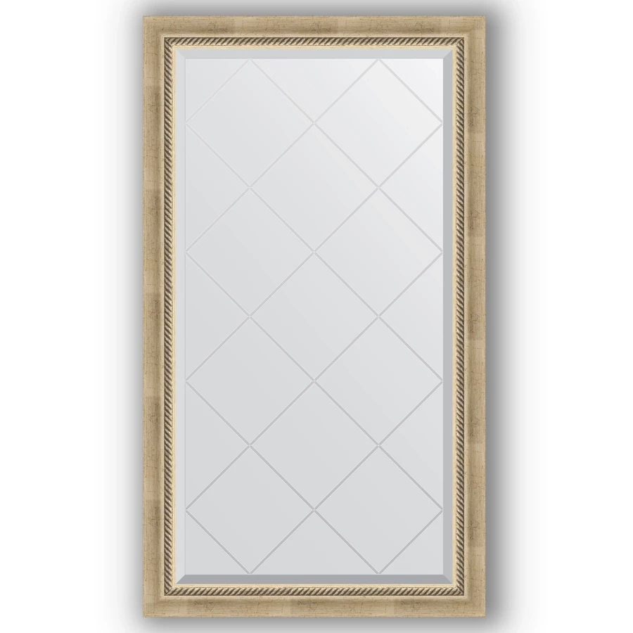 Зеркало 73x128 см состаренное серебро с плетением Evoform Exclusive-G BY 4218