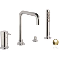 Смеситель на борт ванны Emmevi Filobrass 85120/ORS с душевым гарнитуром, золотой матовый