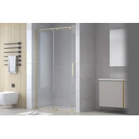 Душевая дверь Royal Bath Bern Bern-S RB120-T-GD 120 см, профиль золотой матовый, стекло прозрачное