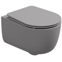 Унитаз подвесной GSG Hit HIWCSO038 безободковый, серый матовый