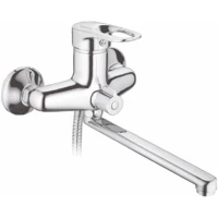 Смеситель для ванны Ekko E22028 универсальный, с душевым гарнитуром, хром