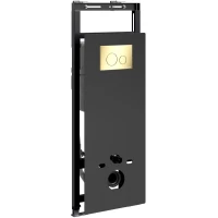 Инсталляция для унитаза WasserKRAFT Salm 27 27TLT.010.ME.BL.PG02 с кнопкой смыва, золотой