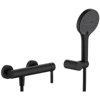 Смеситель для душа Savol S-AF5523H с душевым гарнитуром, черный матовый