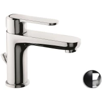 Смеситель для раковины Emmevi Nefer 77003CR/N с донным клапаном, хром/черный