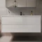 Комплект мебели белый глянец 121 см Sancos Libra LB120-1W + CN7006 + Z1200 - 2