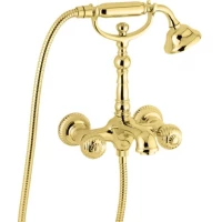 Смеситель для ванны Emmevi The One Cloe 98011/OR с душевым гарнитуром, золотой