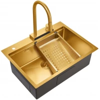 Кухонная мойка Milacio Denia 68 золотой матовый MC.77418