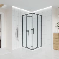 Душевой уголок Veconi Evo E3-GR-11080-01-C9 110x80 см, профиль графит матовый, стекло прозрачное