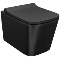 Унитаз подвесной IDDIS Bild BILR2BMi25 безободковый, черный матовый