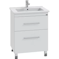 Тумба с раковиной белый глянец 66 см Санта Вегас 226028 + OCKAP65