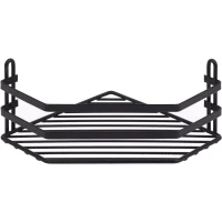 Полка для ванной Tekno-tel ES077B 20x20 см, угловая, черный матовый