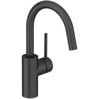 Смеситель для раковины Kludi Bozz 380283976 без донного клапана, черный матовый