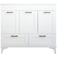 Тумба с раковиной белый матовый 95 см Sanflor Ванесса C15328