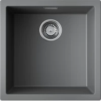 Кухонная мойка Omoikiri Tetogranit Yamakawa 45T-U/I-PL 4993312 45,6x45,6 см, платина