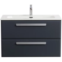 Тумба под раковину Cezares Eco ECO-CER-N-800-2C-SO-GR-P 80 см, подвесная, Grafito