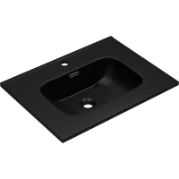 Раковина CeramaLux 9060MMB 61,3x46,6 см, накладная, черный матовый