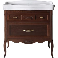 Тумба с раковиной антикварный орех 86 см ASB-Woodline Модерн