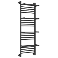 Полотенцесушитель водяной 1200x400 темный титан муар Сунержа Богема с полкой+ 15-0224-1240