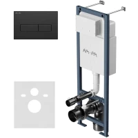 Инсталляция для унитаза Am.Pm ErgoFit M I012711.0338 с кнопкой смыва, черный матовый