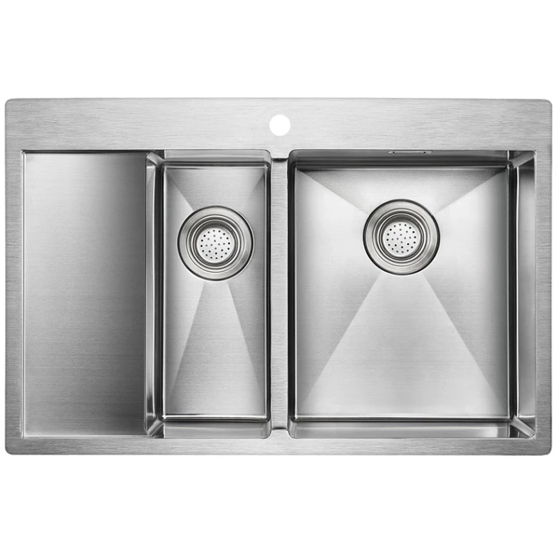 Кухонная мойка Paulmark Union нержавеющая сталь PM537851-BSR
