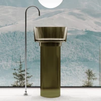 Раковина напольная 45x45 см Abber Kristall AT2702Vesuvian-H