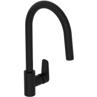 Смеситель для кухни VitrA Flow Soft A4344536EXP с выдвижным изливом, черный матовый
