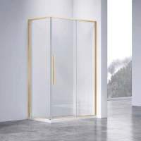 Душевой уголок Vincea Slim-N VSR-4SN9011CLG 110x89 см, профиль золотой матовый, стекло прозрачное