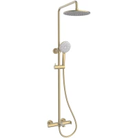 Душевая система Vincea Rondo VSFS-1R1BG 228 мм, со смесителем, золотой матовый