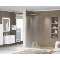 Неподвижная перегородка 100 см Cezares LIBERTA-L-1-100-GR-Cr графитовое