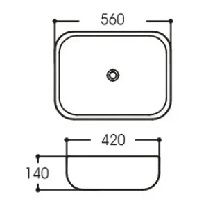 Изображение товара раковина-чаша aquatek aq5526-mb 56x42 см, накладная, черный матовый