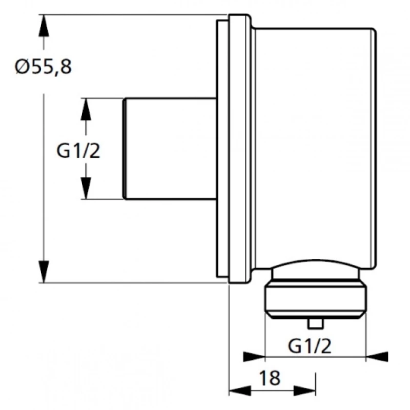 Гигиенический душ Ideal Standard Set Ceraplan II B0040AA со смесителем, хром