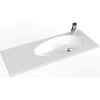 Раковина Roca Pluma ZRU9310300 98x38,5 см, накладная, белый