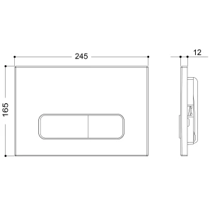 Изображение товара смывная клавиша aqueduto forma белый глянец for0110