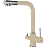 Смеситель для кухни GranFest 3611 с подключением к фильтру, кашемир
