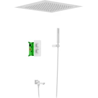 Душевой комплект Timo Petruma SX-5019/16SM 500 мм, с термостатом, белый матовый