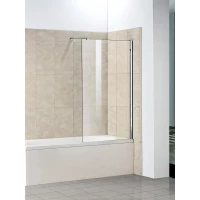 Шторка на ванну WeltWasser 100G1-90 10000001227 90 см, профиль хром, стекло прозрачное