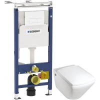 Комплект подвесной унитаз Jacob Delafon Escale E1306-00 + система инсталляции Geberit 458.125.11.1