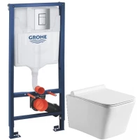 Комплект подвесной унитаз MEER MR-2101 + система инсталляции Grohe 38772001