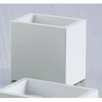 Стакан для зубных щеток Stil Haus Rettangolo 1202(BI) настольный, белый