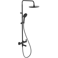 Душевая система Kerama Marazzi Fonte FO.202.KM.BLK.M 254 мм, со смесителем, черный матовый