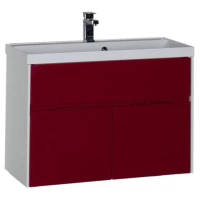 Тумба белый/бордо 89 см Aquanet Латина 00179932