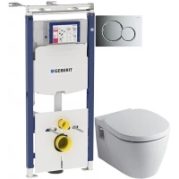 Комплект подвесной унитаз Ideal Standard Connect E803501 + E712701 + система инсталляции Geberit 111.362.00.5 + 115.770.21.5