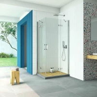 Душевой уголок Vegas Glass AFA-F Retta 100*80 08 crystalvision R 100x80 см R, профиль хром, стекло прозрачное