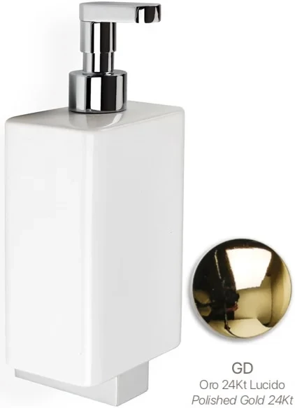 

Дозатор для жидкого мыла Stil Haus Gea GE30(16) настенный, золотой/белый