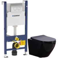 Комплект подвесной унитаз Esbano Azalea ESUPAZALB + система инсталляции Geberit 458.124.21.1