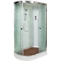 Душевая кабина 110x80x220 см Deto EM1511R матовое с прозрачным узором