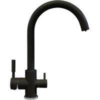 Смеситель для кухни с подключением к фильтру черный Tolero Элара Дуо 627796