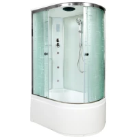 Душевая кабина 110x80x220 см Deto EM4511LGM+EL матовое с прозрачным узором