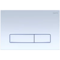 Кнопка смыва Aquatek Slim KDI-0000021 для инсталляции, белый глянец
