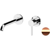 Смеситель для раковины Remer Metrica MC15PLRP встраиваемый, без донного клапана, медь матовая